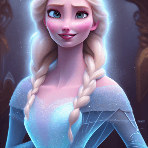 AI generated: Elsa, nude, d & d, fantasy, intricate, elegant, highly detailed, digital painting, art station, conc...