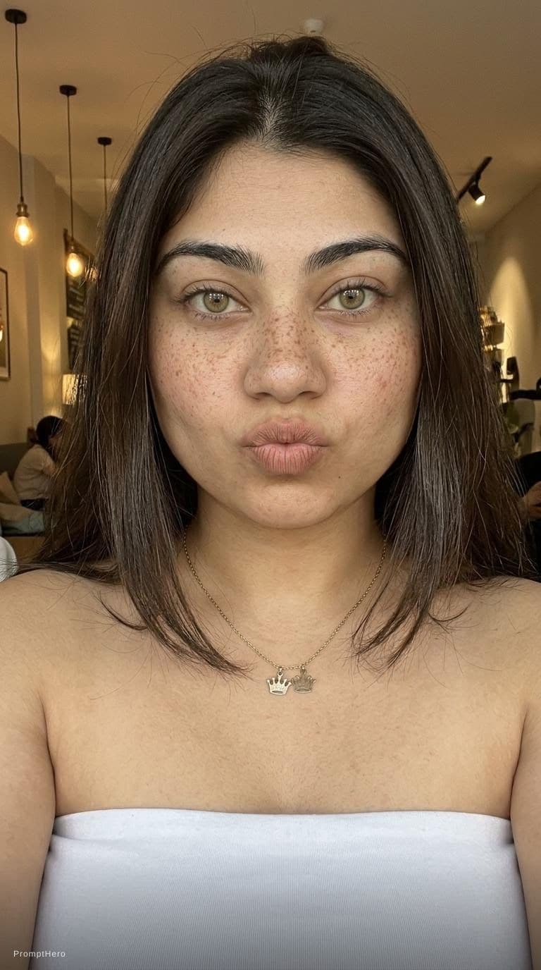 AI generated: { "image_analysis": { "type": "Realistic Selfie / Portrait", "vibe": "Candid, Sunkissed, Golden Hour...