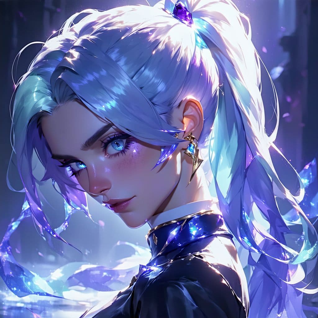 AI generated: (k/da all out seraphine), league of legends, k/da \(league of legends\), 1girl, solo, aqua hair, gra...
