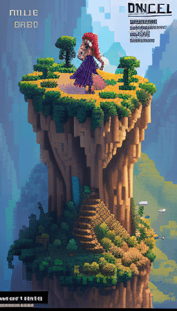AI generated: more like pixel art. high pixeleted picture,2d pixel art, more like pixel art, bolnd hair girl facei...