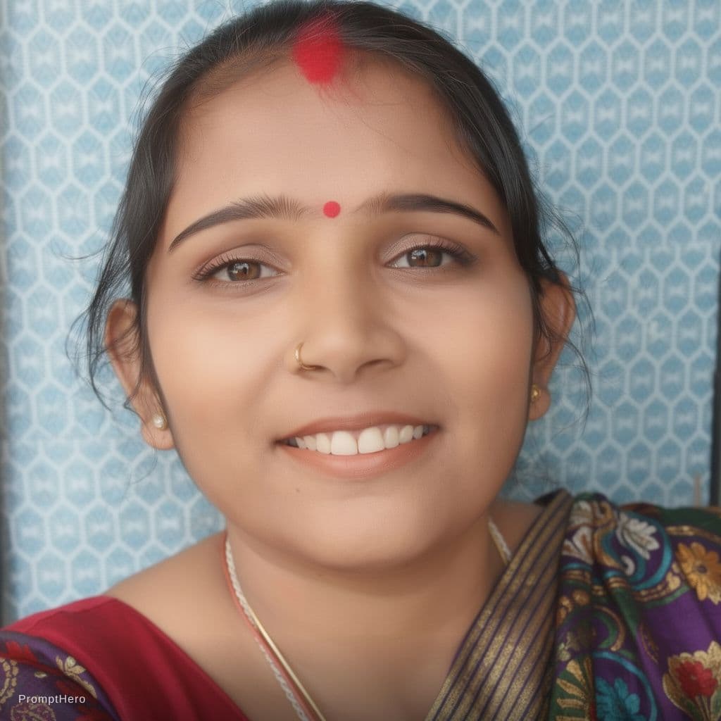 AI generated: a beautiful indian women with saree