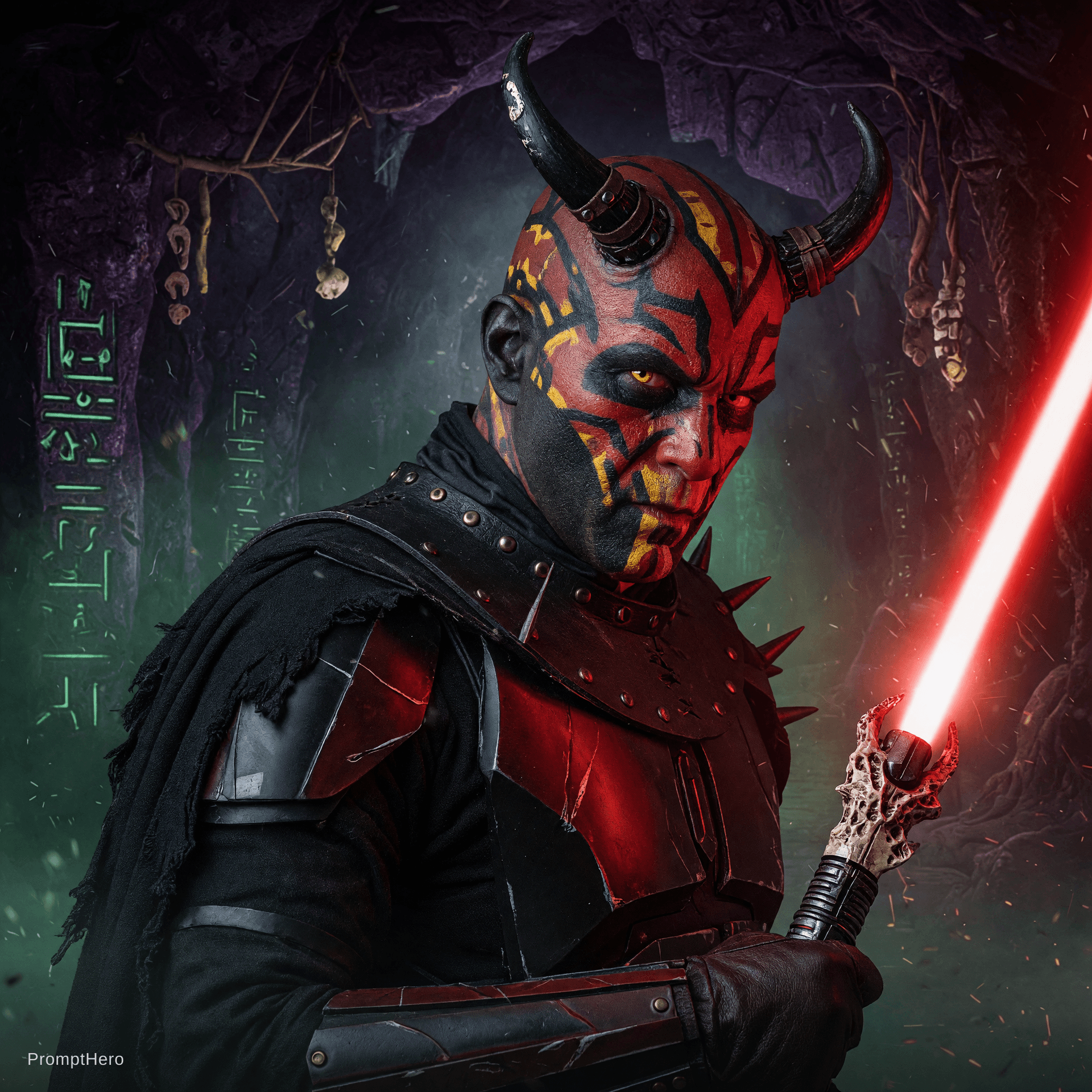 AI generated: savage opress, cinematographic, highly detailed, looks real, 8k, star wars