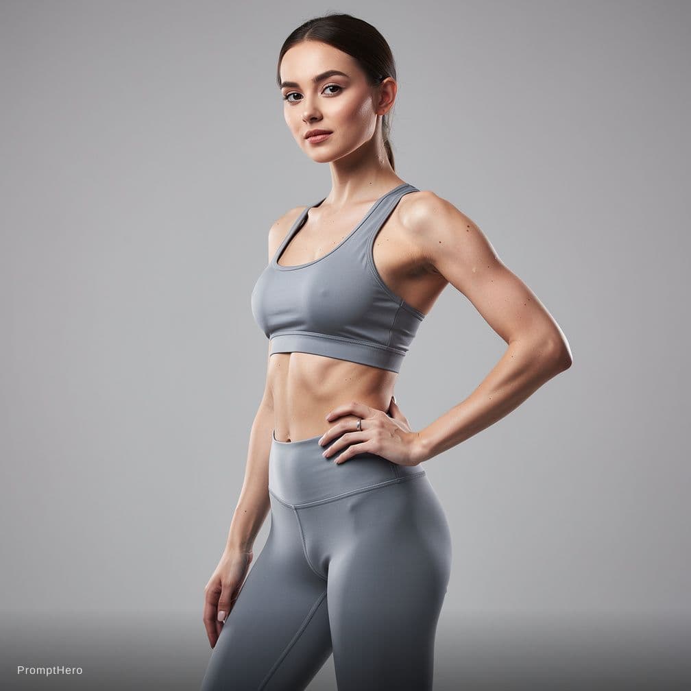 AI generated: Posin in bra, 155cm 45kg girl
