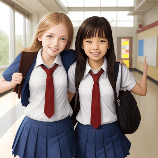 AI generated: school friendship 