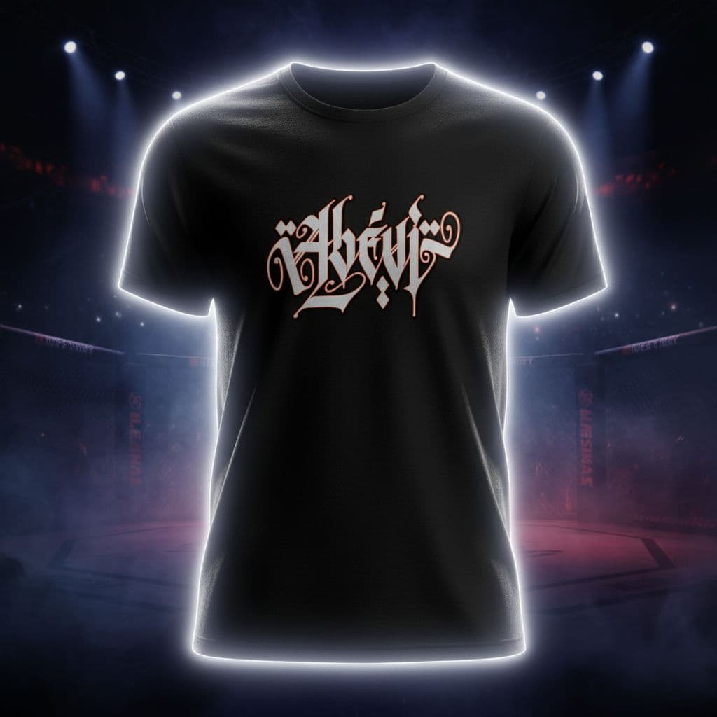 AI generated: PUT THIS LOGO ON A 3D HIGH QUALITY BLACK SHIRT RENDERING, FRONTAL VIEW, BACKLIGHT, MYSTIC, DARK, SMO...