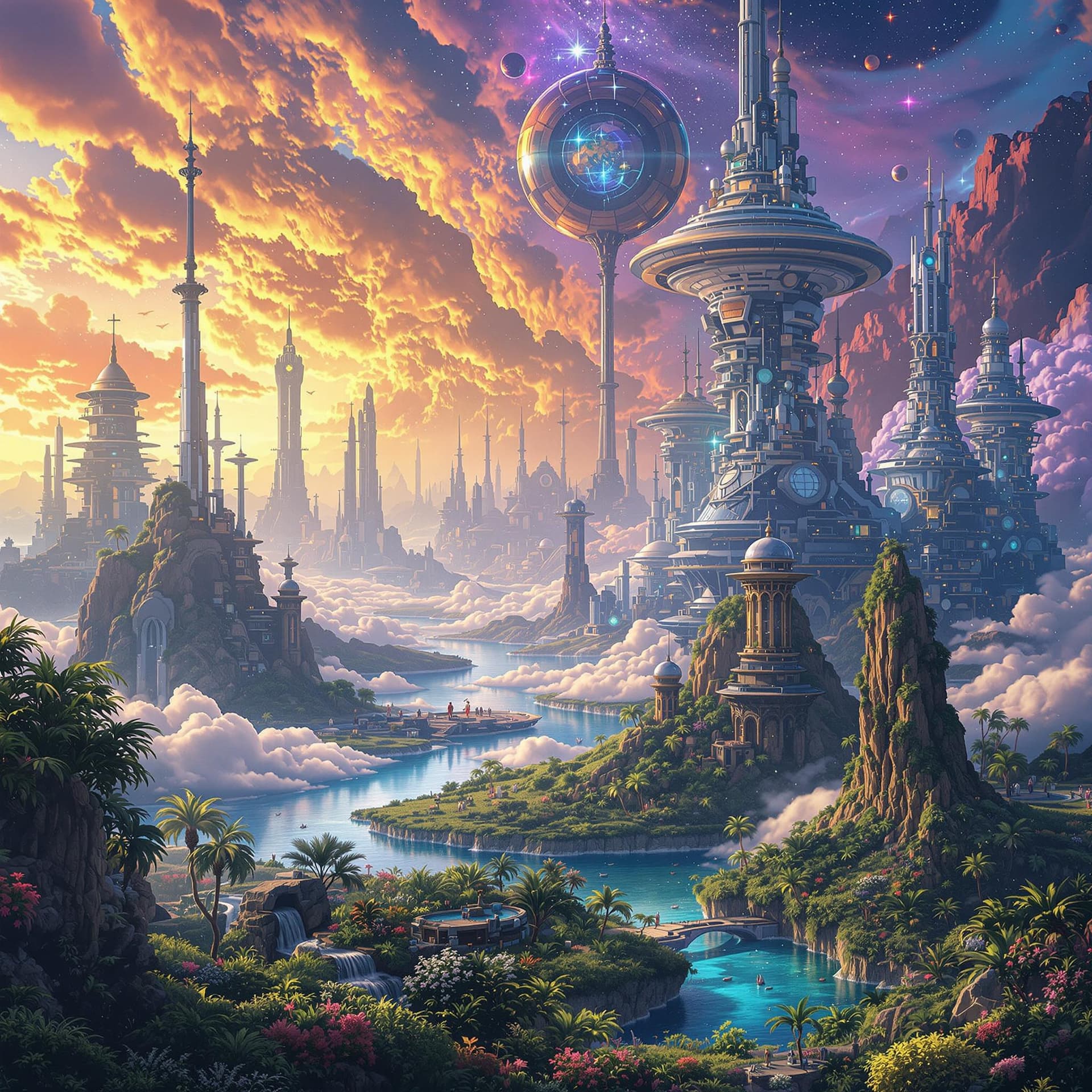 AI generated: World War III has concluded, and it is the dawn of a new civilization. Beautiful wonderlands, mounta...