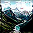 AI generated: beautiful landscape concept art mountains nature waterfall