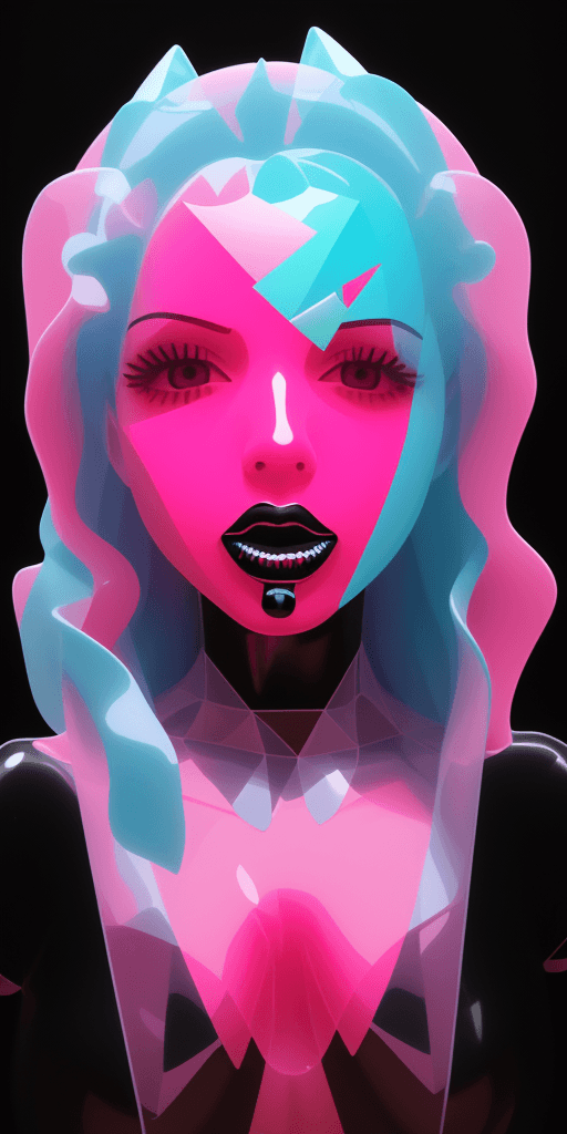 AI generated: (16k4d bite me swallow me but spit m e out in hell), (Translucent Geometries), Pop Art Vibrancy