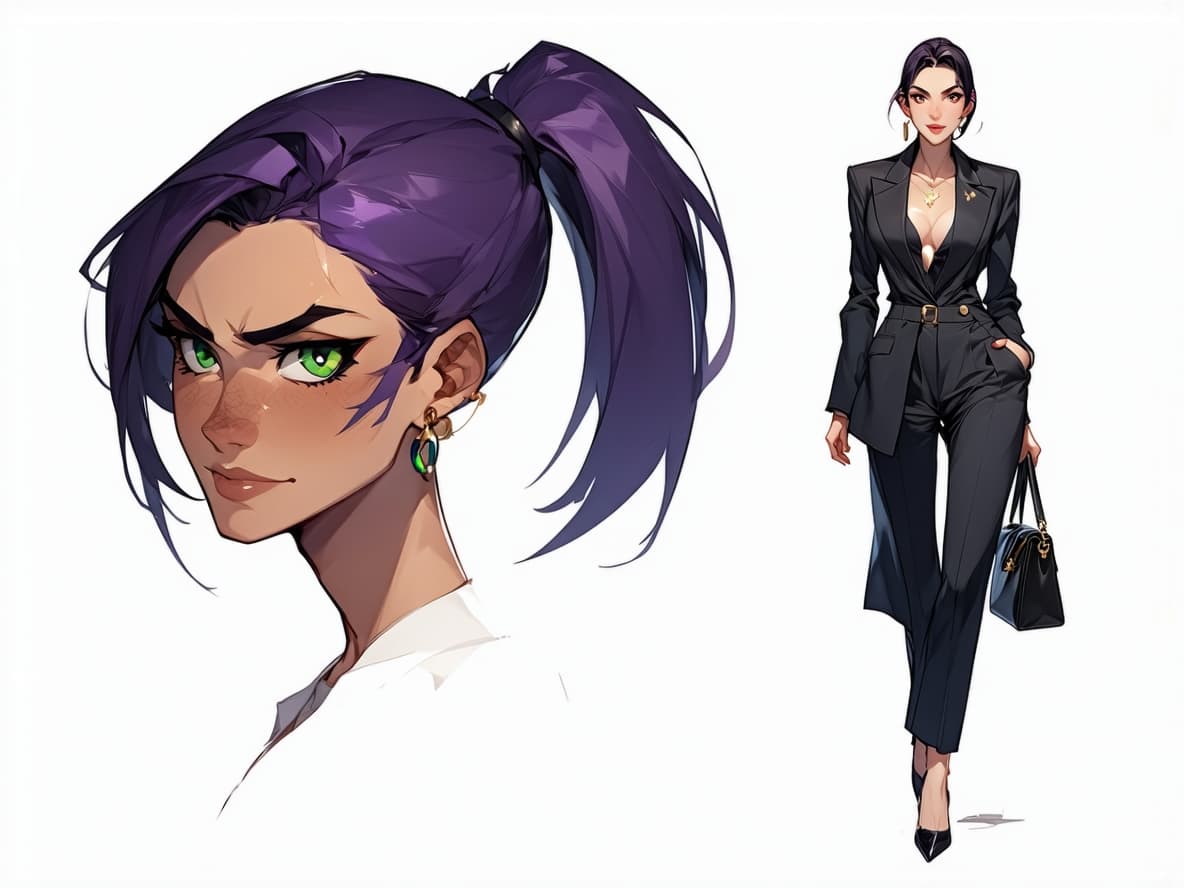 AI generated: Okay, let's craft a detailed appearance for an anime-style "baddie mom" for an AI image generator. T...