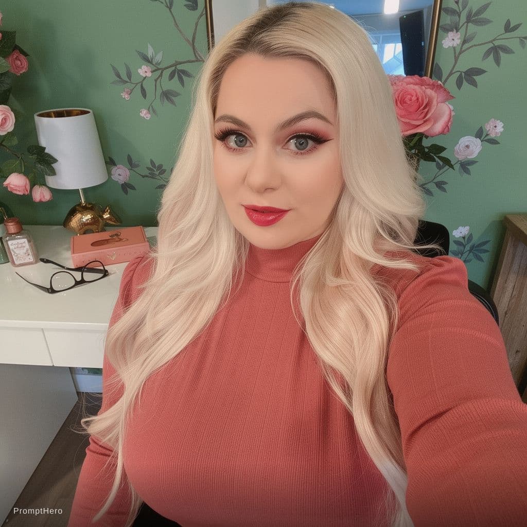 AI generated: She takes out her breasts and show his ass 