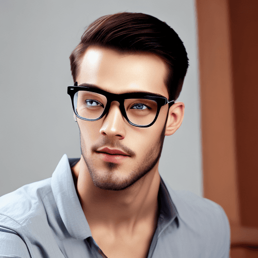 AI generated: a handsome guy wearing glasses