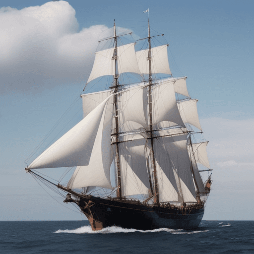 AI generated: Photo of a ultra realistic sailing ship