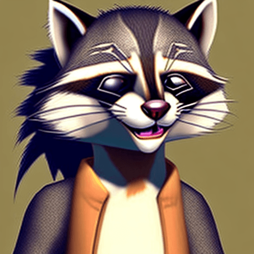 AI generated: anthropomorphic cat and raccoon hybrid