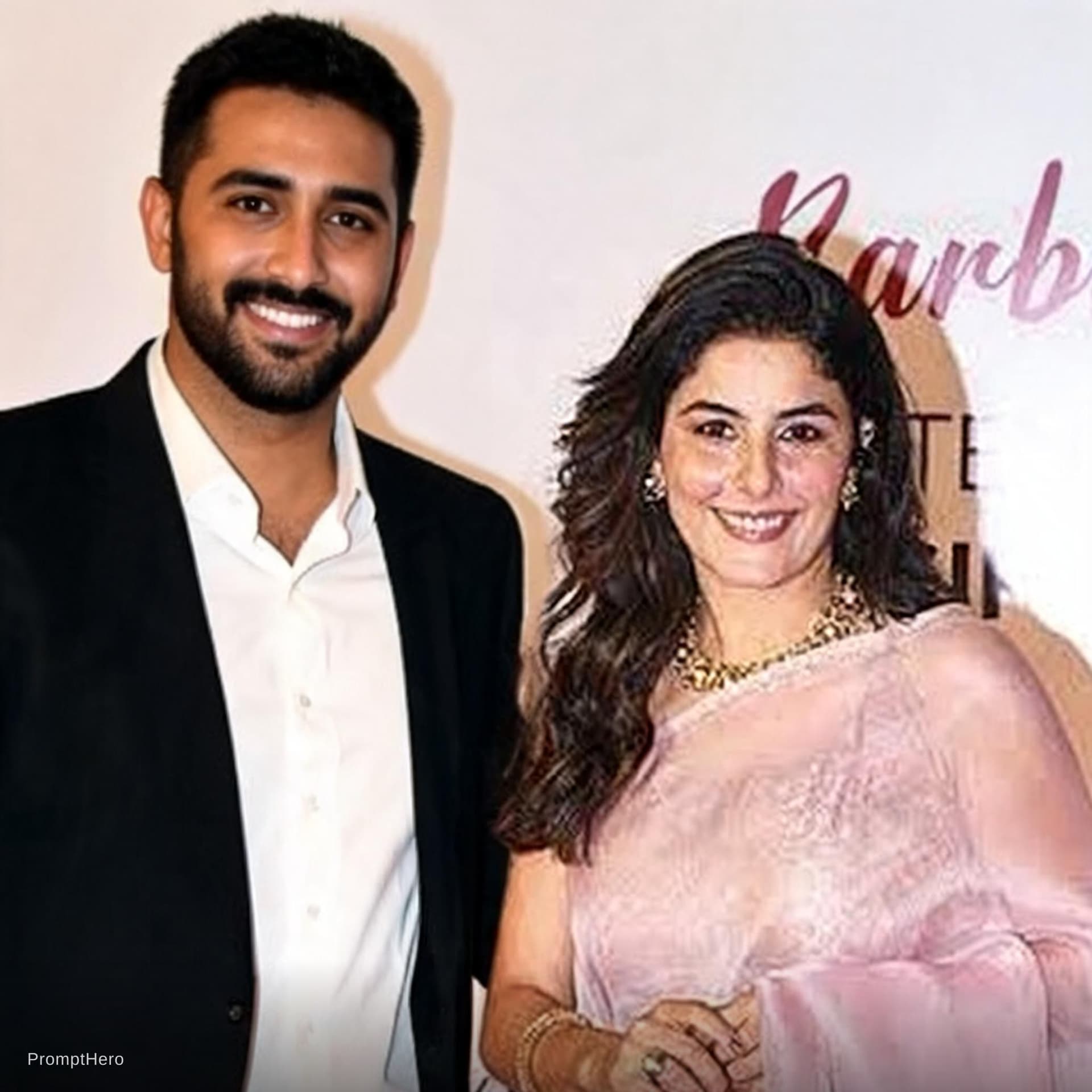 AI generated: she flaunts her deep neckline  with rohit sharma 