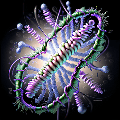AI generated: An ultra-realistic portrayal capturing Bacillus anthracis within the extracellular protein environme...