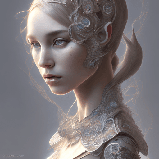 AI generated: mdjrny-v4 style portrait of female elf, intricate, elegant, highly detailed, digital painting, artst...