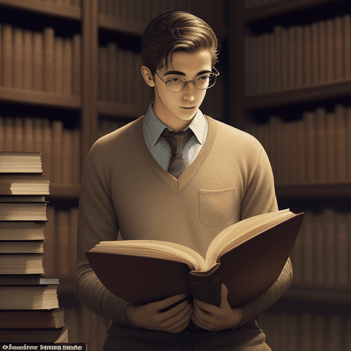 AI generated: From that day on, Alex spent hours in the library, soaking up knowledge like a sponge. He devoured b...