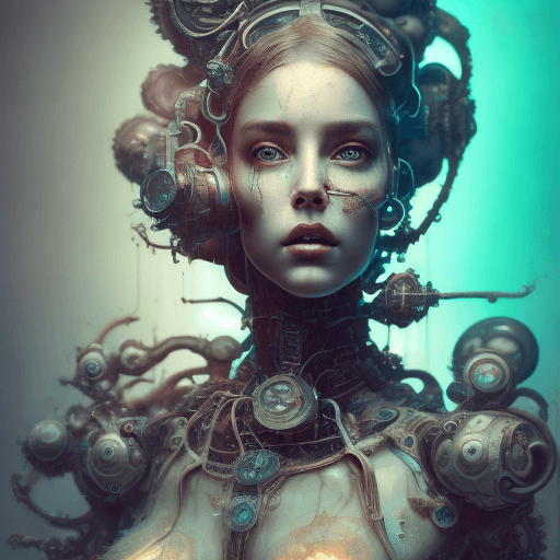 AI generated: the best of the art gallery's, in the style of oliver wetter, alberto seveso, cyberpunk dystopia, da...