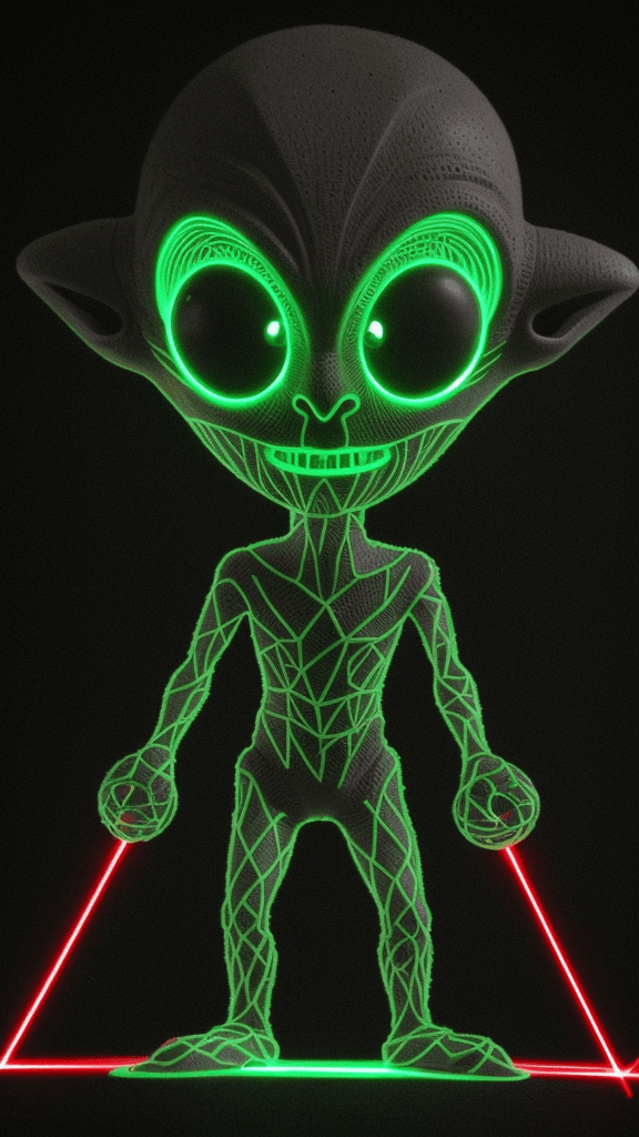 AI generated: 4d 8k 16k laser art rfktrstyle 8k 16k alien being masterpiece,horror