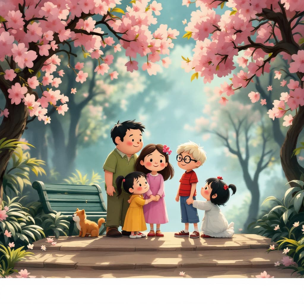 AI generated: a simple cartoon of a beautiful family , white background
--ar 1:2 --personalize 2gwf1qc --stylize 7...