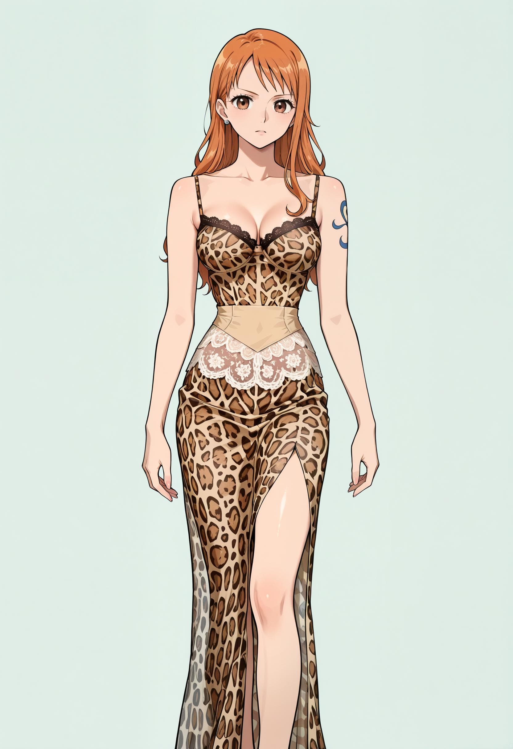 Chiffon Animal Print Dress