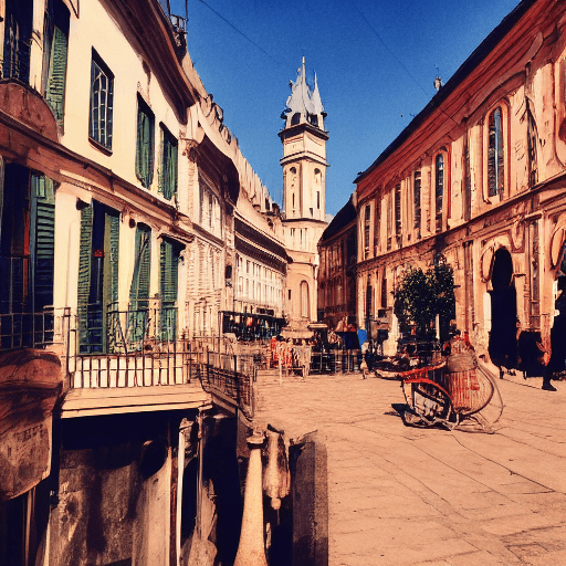 AI generated: Vienma| street| old town| old city| summer| no clouds| comprehensive cinematic| Atmosphere| Masterpi...