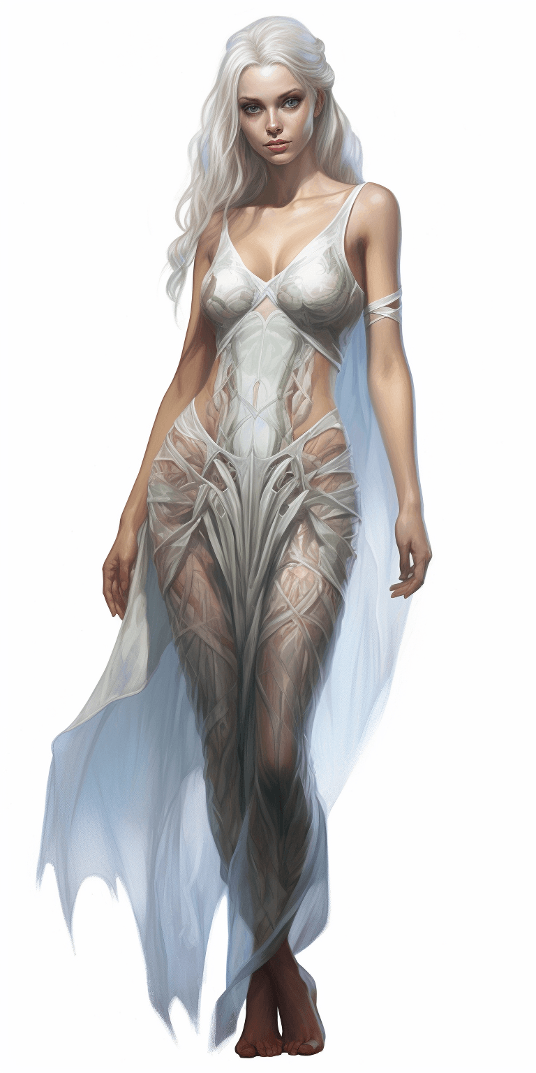 AI generated: Fantasy Art a_foto of a beautiful female elf, fullbody, white background --ar 1:2
