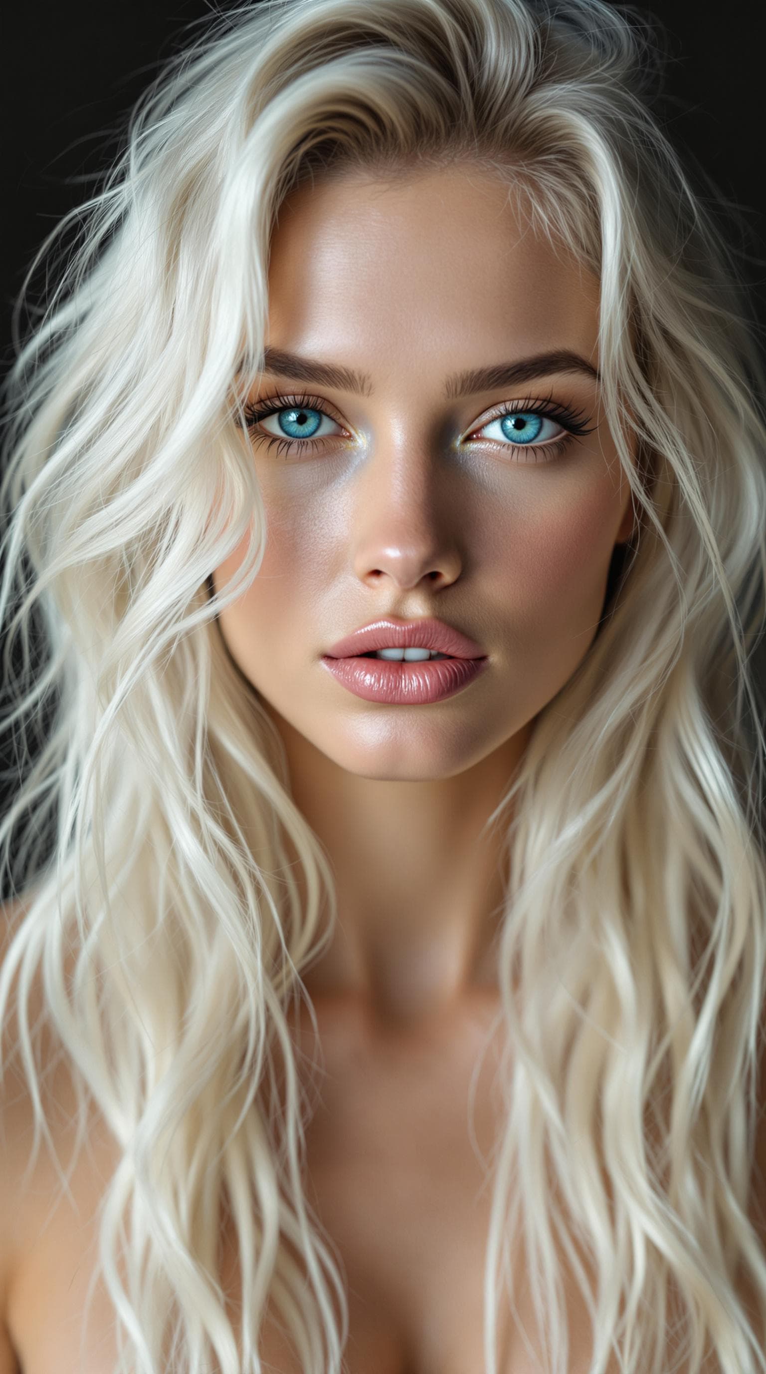 AI generated: "Image is a striking close-up portrait captured with a Sony A1 50.1mb using a 26mm prime lens, featu...
