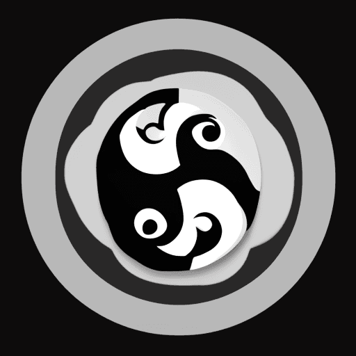 AI generated:  logo design pour une ville de jeux video il faut que dans le logo il contient le Yin et le yang