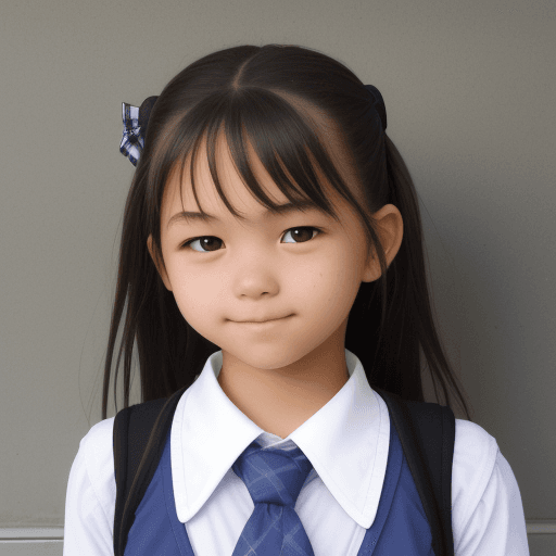 AI generated: Photo of young schoolgirl 