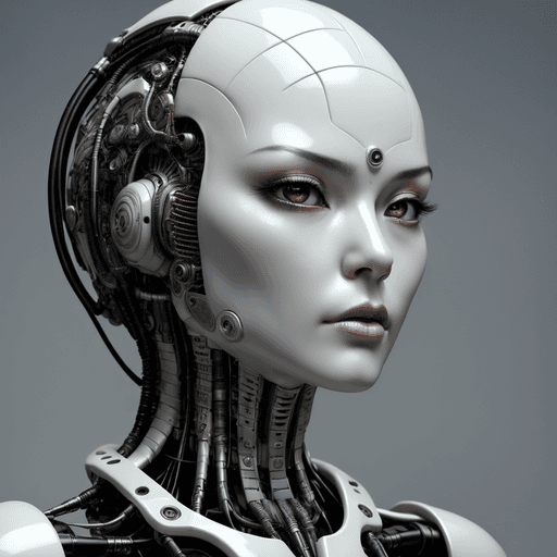 AI generated: Character Sheet, complex 3d render ultra detailed of a beautiful porcelain profile japan woman andro...