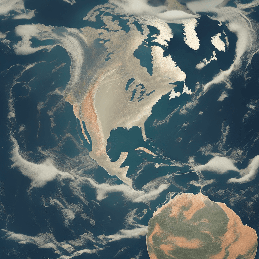 AI generated: The earth being unformed and void, with darkness over the surface of the deep and a wind from God sw...