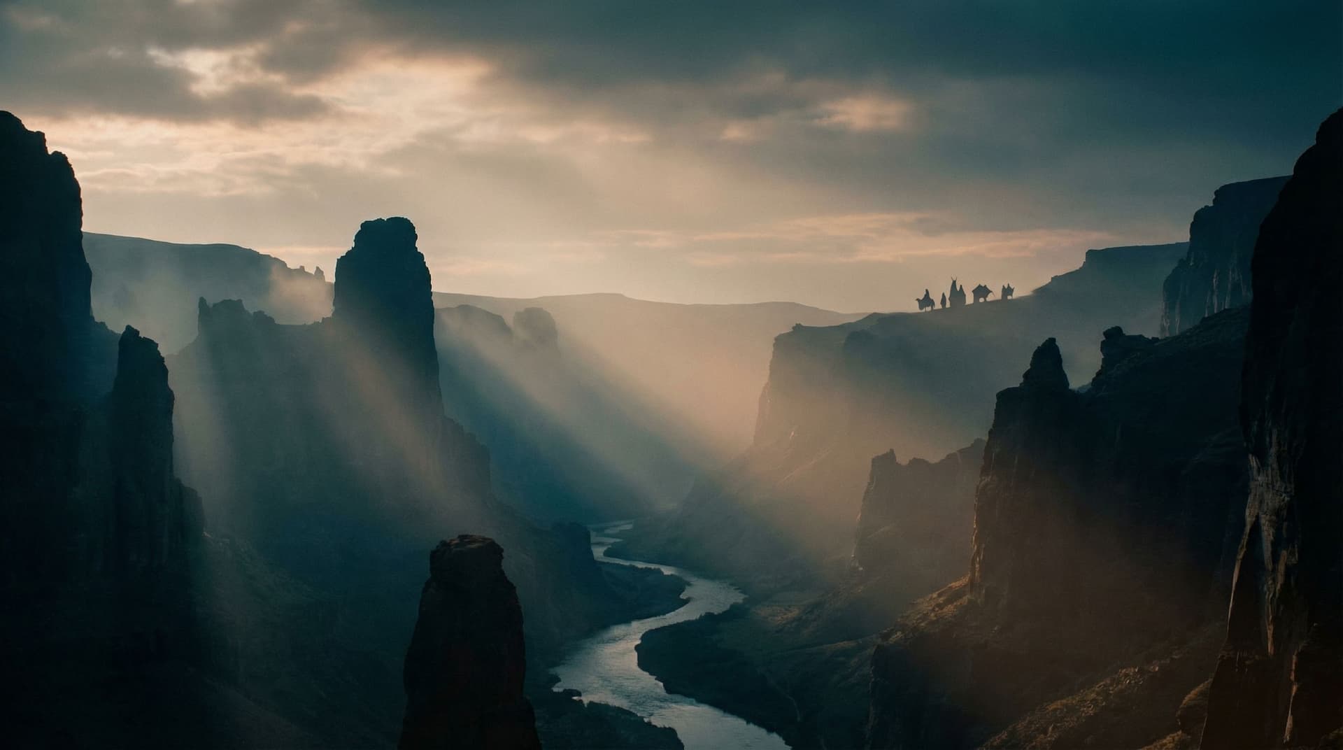 AI generated: Cinematic background image inspired by a modern blockbuster movie poster.
Epic atmospheric scene wit...