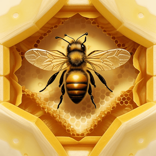 AI generated: honey bee by the golden ratio