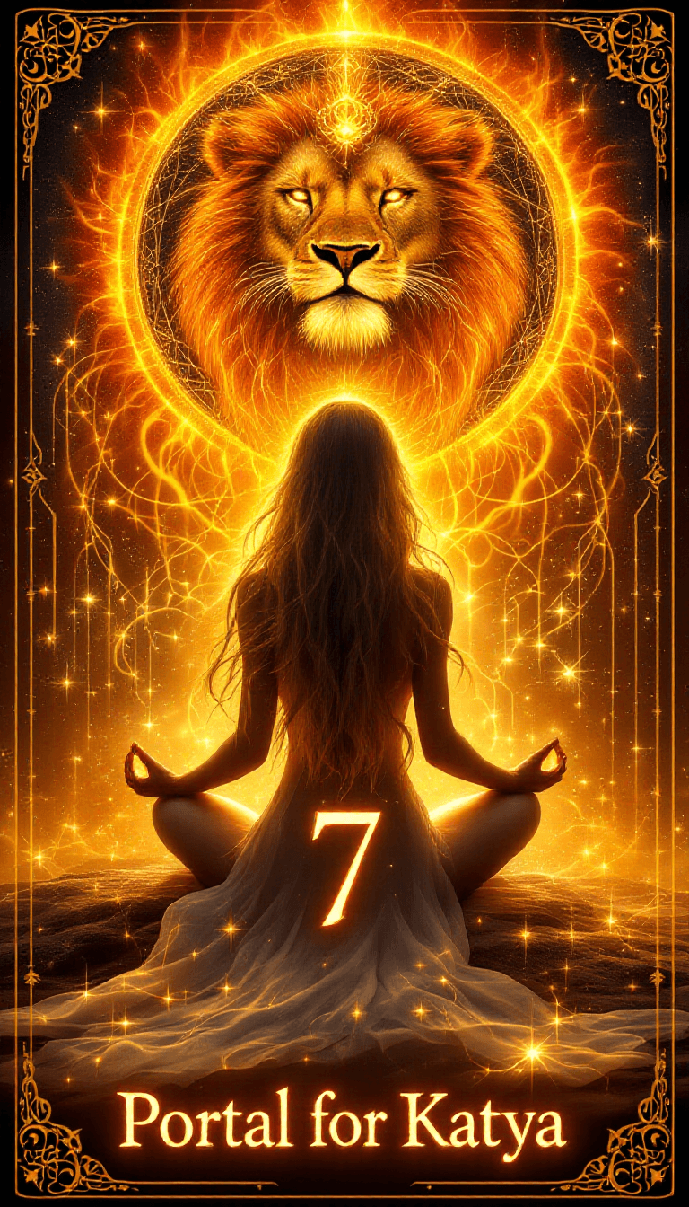 AI generated: /imagine prompt: A mystical and magical tarot card depicting a woman sitting in a lotus pose, facing...