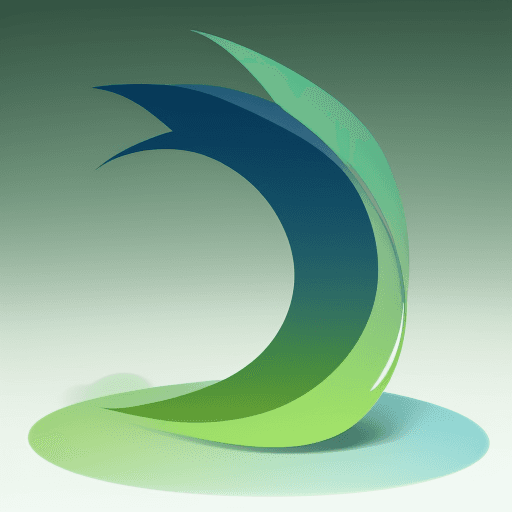 AI generated: character with green colors gradient to blue