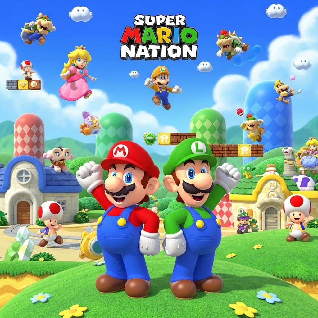 AI generated: Super mario nation look