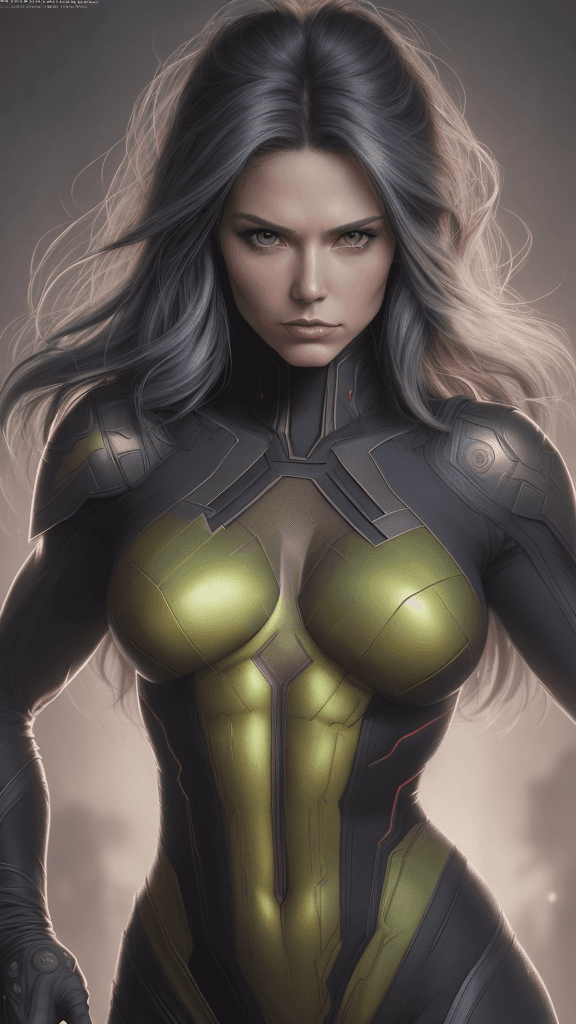 AI generated: (16k, best quality, master:1.2) HDR, Marvel Entertainment Art by, Rogue (AKA Anna Marie LeBeau), per...