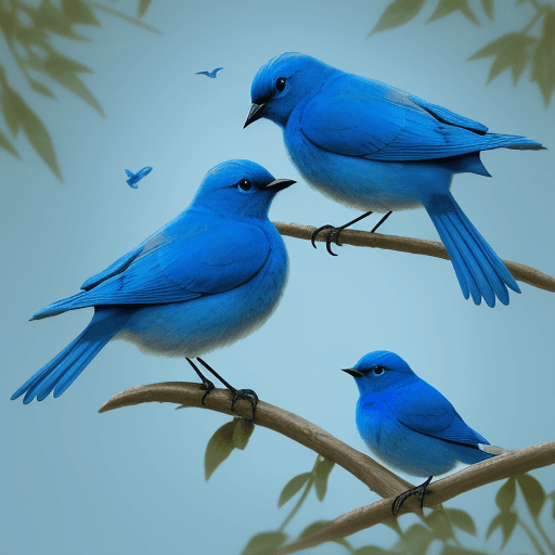 AI generated: blue bird and woman