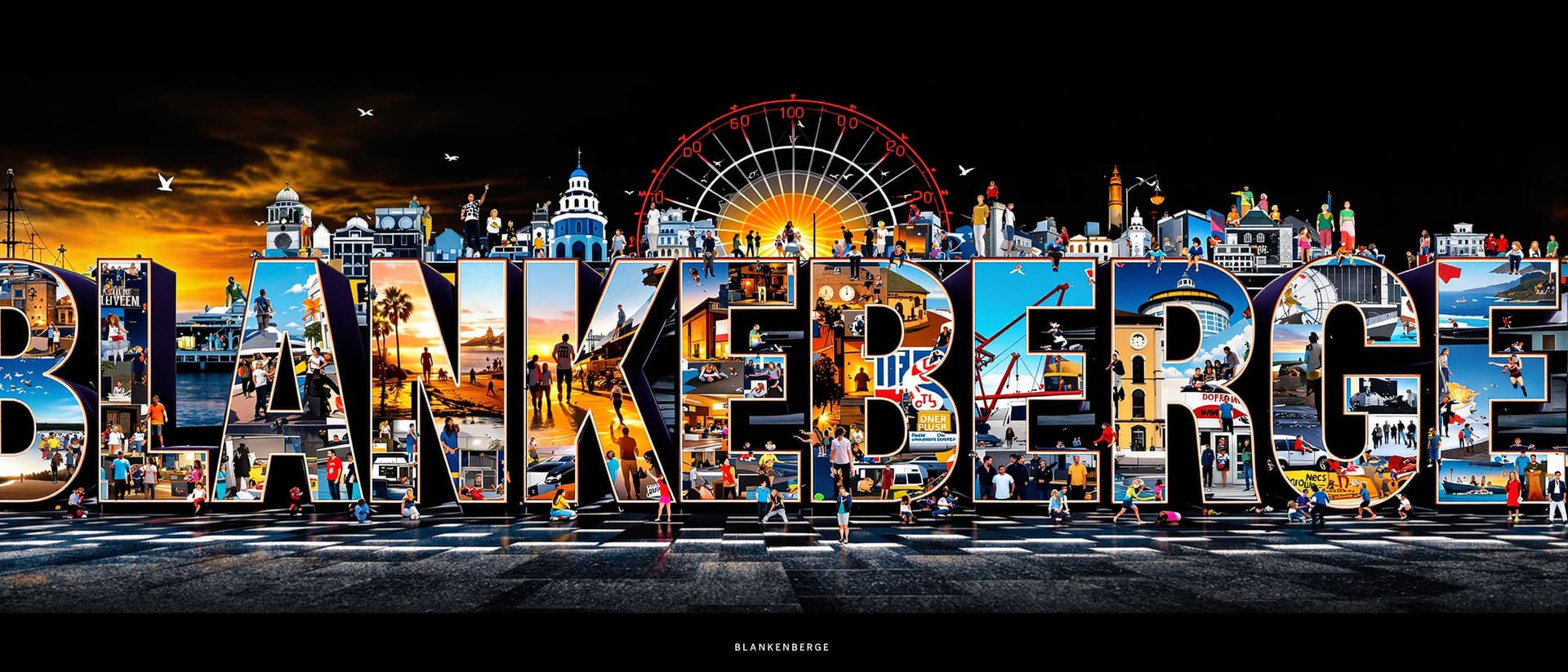 AI generated: A striking, high-contrast cinematic photo-style vertical collage that captures the essence of Blanke...