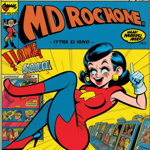 AI generated: A whimsical, retro comic book scene in the style of MAD Magazine