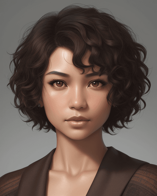 AI generated: a psychologist with volume curl type 3b short brunette hair, brown eyes, khoi san,mixed race, south ...