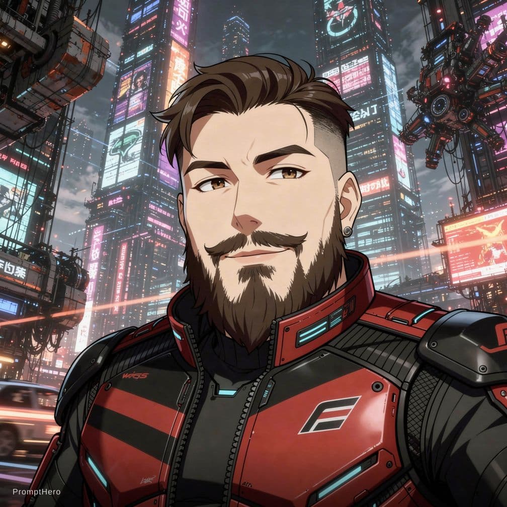 AI generated: Using my facial features, Create aesthetic anime in the style of Akira, directed by Katsuhiro Otomo,...