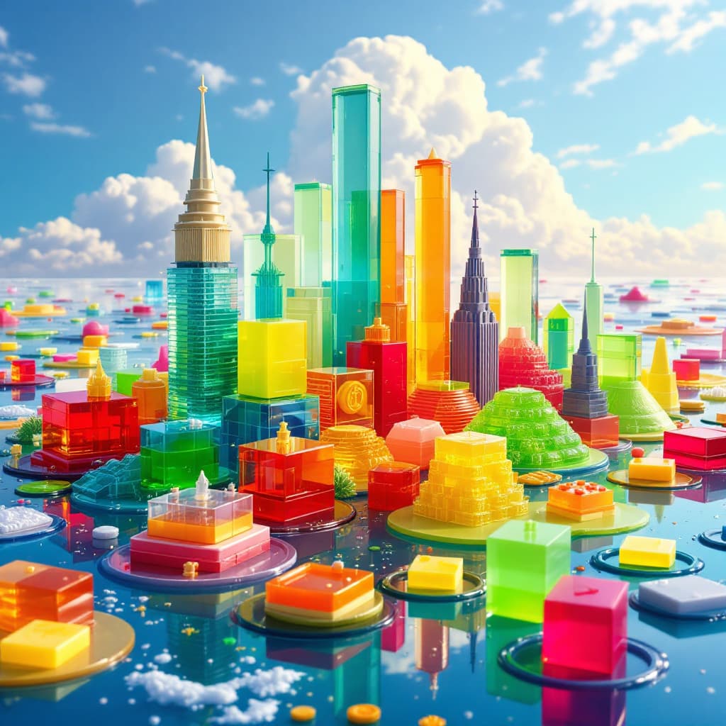AI generated: a city made of jello