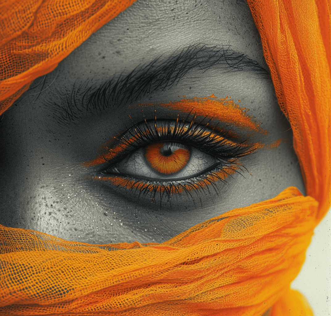 AI generated: drawing of an eye by the artist tehsutayuki, aizu, in the style of fashion illustrations, light bron...