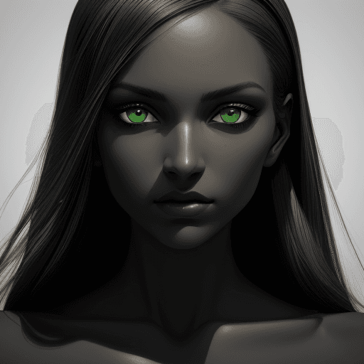 AI generated: a black and white photo of a woman with shadow., in the style of minimalist beauty, light bronze and...