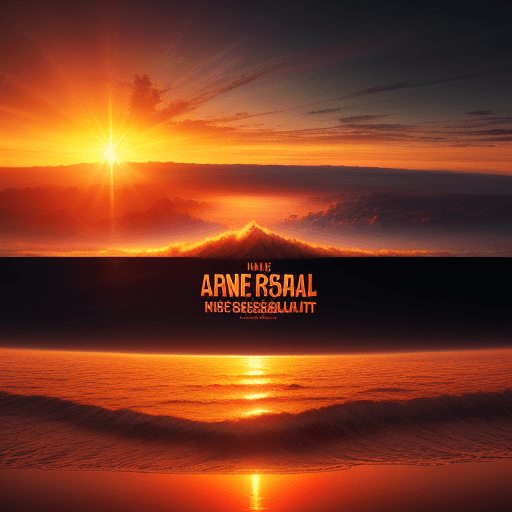 AI generated: A sunrise or sunset with the phrase, with a lot of detail, high quality image, cinematic, hyper real...