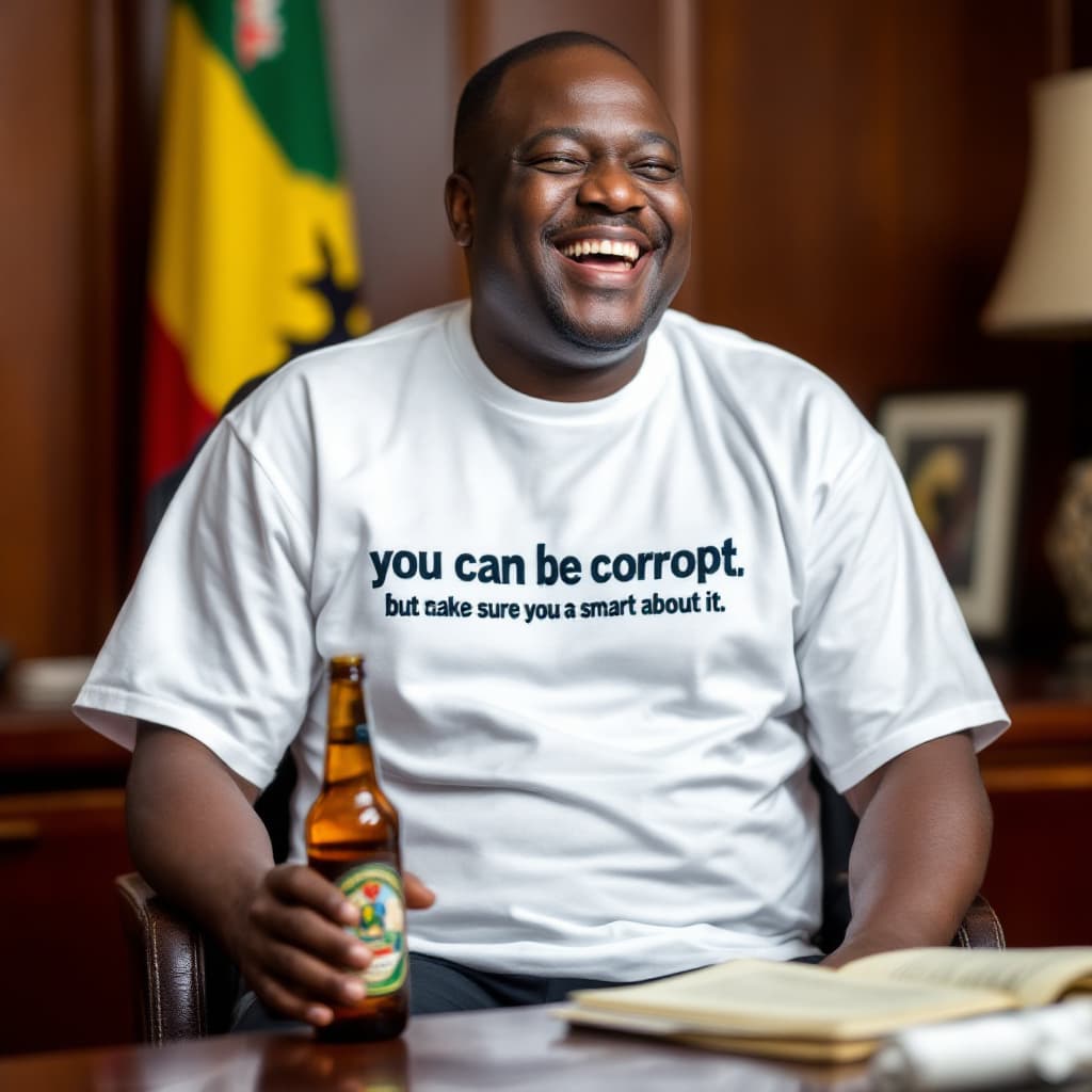 AI generated: generate an image of the former president of GHANA Akuffo Addo in the flagstaff house in his office ...