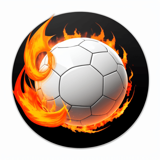 AI generated: Create a logo for a soccer team, showing a futuristic ball with fire in 4k anime resolution as if it...
