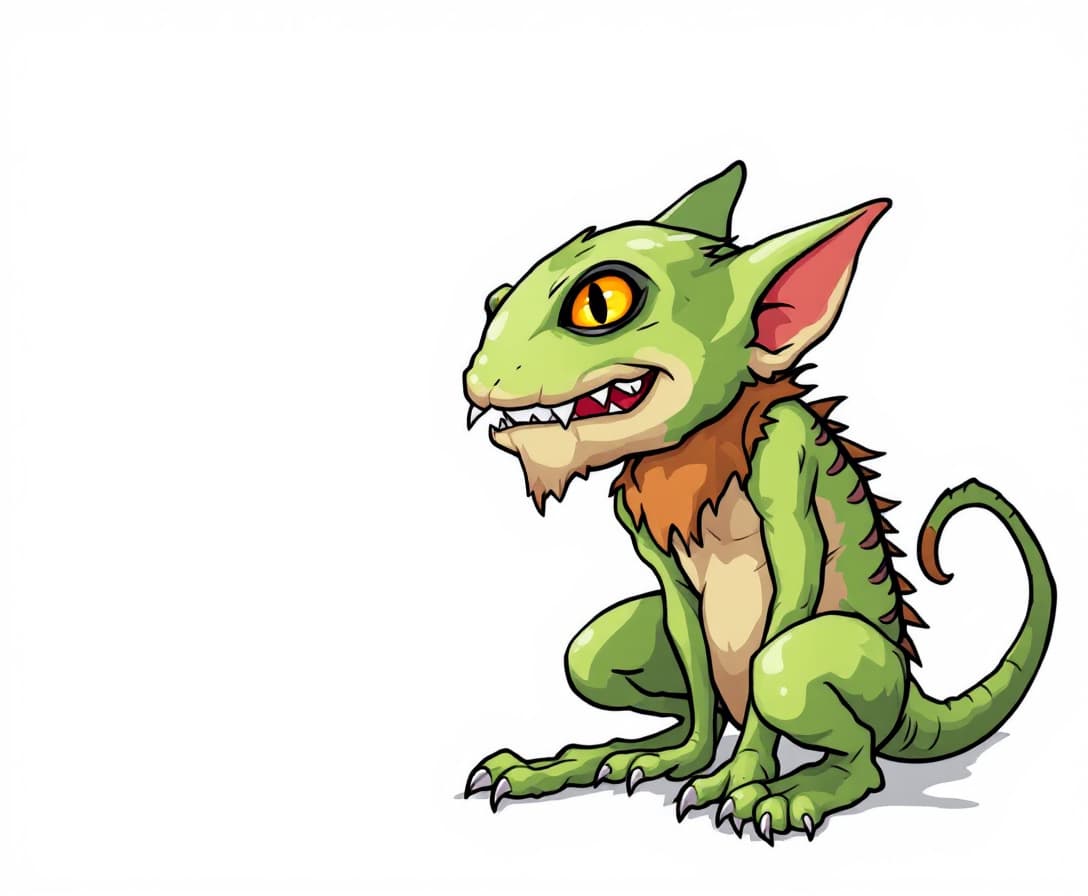 AI generated: A comic and very cute goblin creature